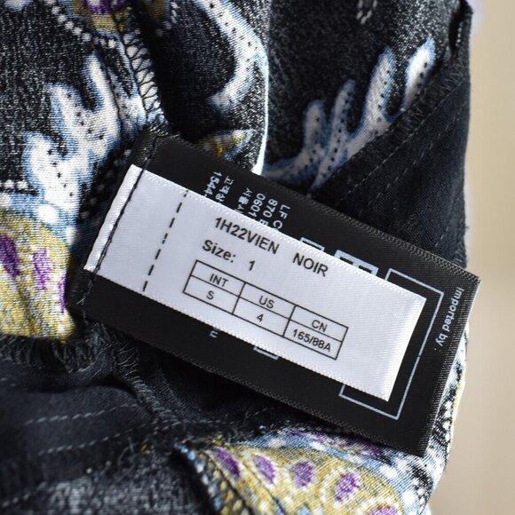 ba&sh Vienne Dress Noir Paisley Floral Midi - S - Picture 10 of 11